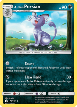 Alolan Persian Sun & Moon #79