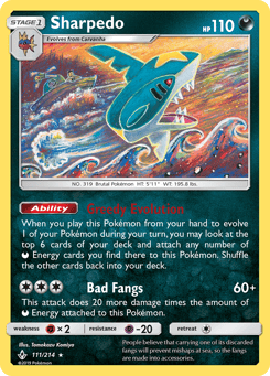 Sharpedo Unbroken Bonds #111