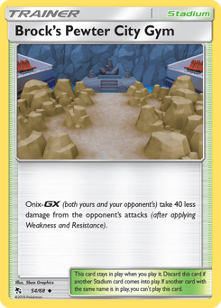 Brock's Pewter City Gym Hidden Fates #54