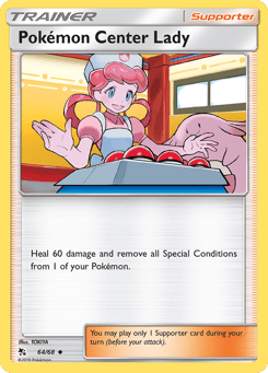 Pokémon Center Lady Hidden Fates #64