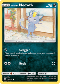Alolan Meowth Cosmic Eclipse #128