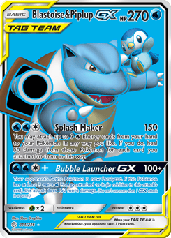Blastoise & Piplup-GX Cosmic Eclipse #214
