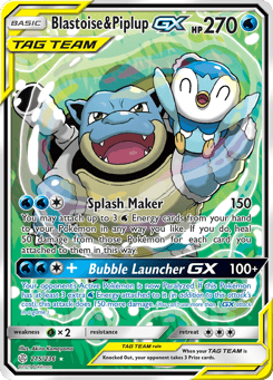 Blastoise & Piplup-GX Cosmic Eclipse #215