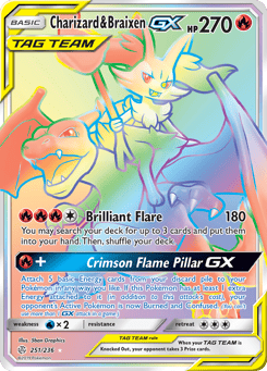 Charizard & Braixen-GX Cosmic Eclipse #251