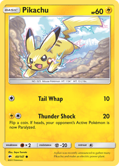 Pikachu Burning Shadows #40