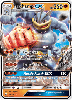 Machamp-GX Burning Shadows #64
