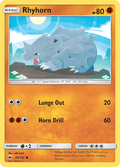 Rhyhorn Burning Shadows #65