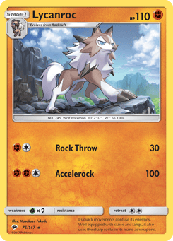 Lycanroc Burning Shadows #76
