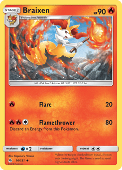 Braixen Forbidden Light #16