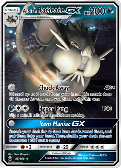 Alolan Raticate-GX Celestial Storm #85