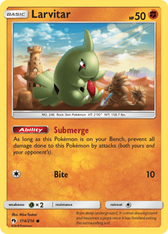 Larvitar Lost Thunder #114