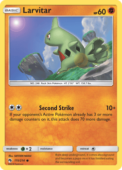 Larvitar Lost Thunder #115