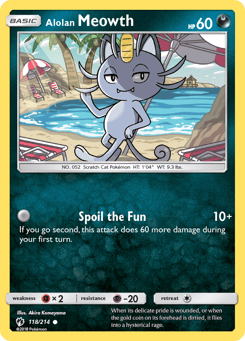 Alolan Meowth Lost Thunder #118