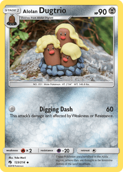 Alolan Dugtrio Lost Thunder #123