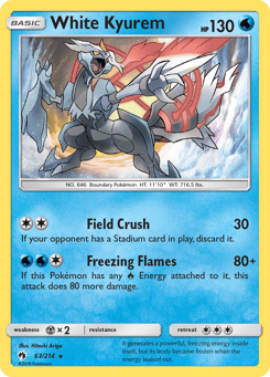 White Kyurem Lost Thunder #63