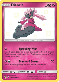 Diancie Hidden Fates Shiny Vault #SV36