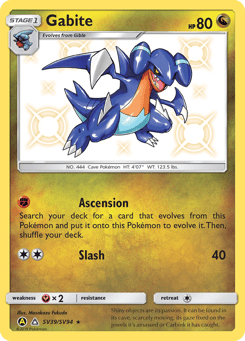 Gabite Hidden Fates Shiny Vault #SV39