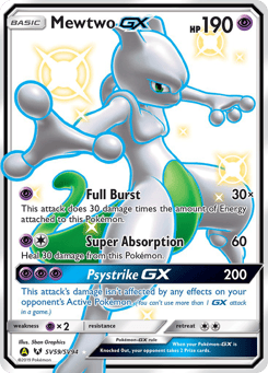 Mewtwo-GX Hidden Fates Shiny Vault #SV59