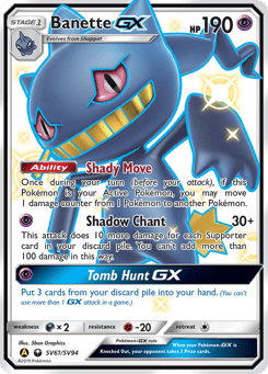 Banette-GX Hidden Fates Shiny Vault #SV61