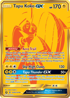 Tapu Koko-GX Hidden Fates Shiny Vault #SV93