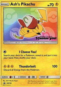 Ash's Pikachu SM Black Star Promos #SM108