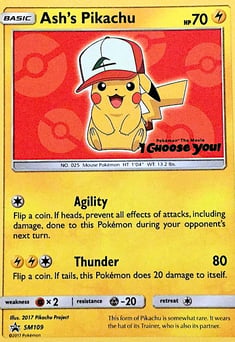 Ash's Pikachu SM Black Star Promos #SM109