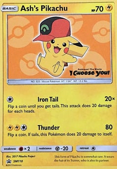 Ash's Pikachu SM Black Star Promos #SM110