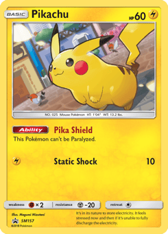 Pikachu SM Black Star Promos #SM157