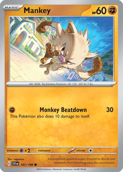 Mankey Scarlet & Violet #107