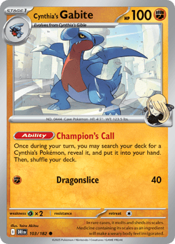 Cynthia's Gabite Destined Rivals #103