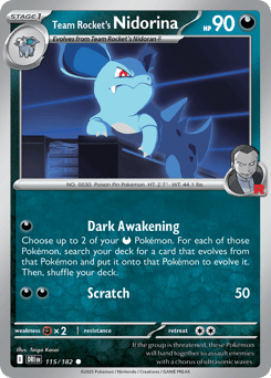 Team Rocket's Nidorina Destined Rivals #115