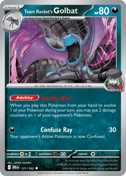 Team Rocket's Golbat Destined Rivals #121