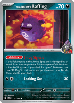 Team Rocket's Koffing Destined Rivals #125