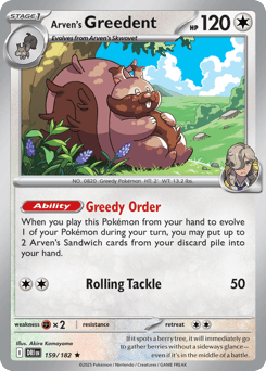 Arven's Greedent Destined Rivals #159
