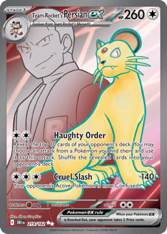 Team Rocket's Persian ex Destined Rivals #219