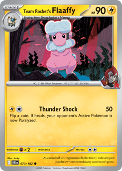 Team Rocket's Flaaffy Destined Rivals #73