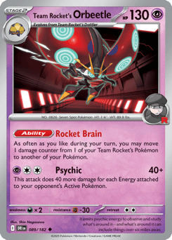 Team Rocket's Orbeetle Destined Rivals #89