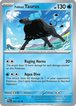 Paldean Tauros Paldea Evolved #41
