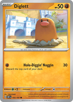 Diglett Obsidian Flames #103