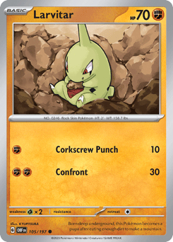 Larvitar Obsidian Flames #105