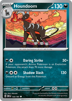 Houndoom Obsidian Flames #133