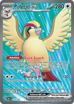 Pidgeot ex Obsidian Flames #217