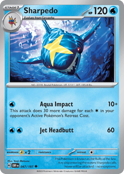 Sharpedo Obsidian Flames #47