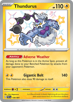 Thundurus Paldean Fates #139
