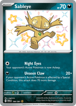 Sableye Paldean Fates #184