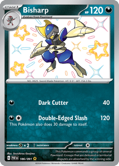 Bisharp Paldean Fates #186