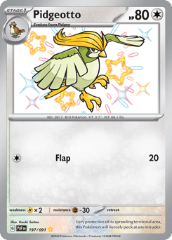 Pidgeotto Paldean Fates #197