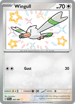 Wingull Paldean Fates #203