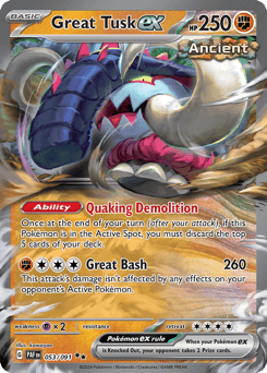 Great Tusk ex Paldean Fates #53