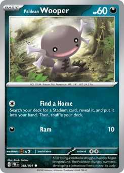 Paldean Wooper Paldean Fates #58